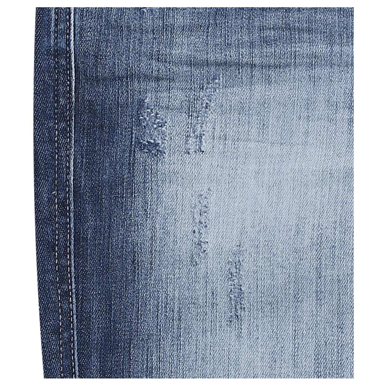 Damen Ankle Jeans Darleen Crop TU Font von Angels in Blau verwaschen mit Destroyed-Effekten, Detailansicht Destryoed-Effekt
