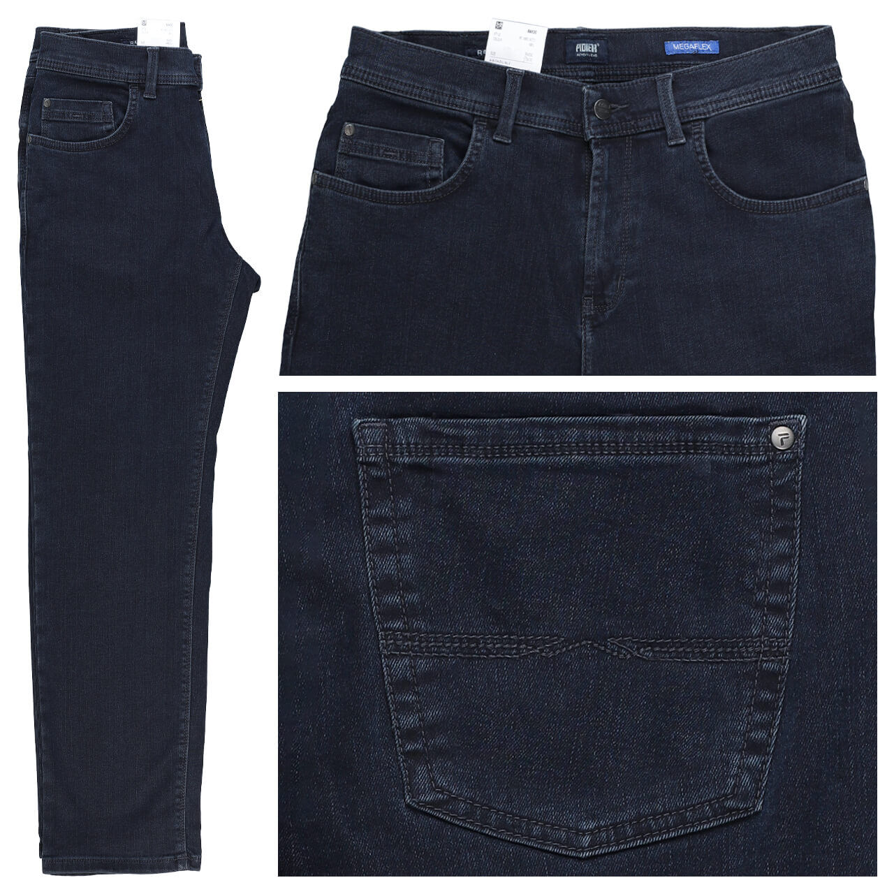 Pioneer Rando Jeans Megaflex blue black stonewash thermo 