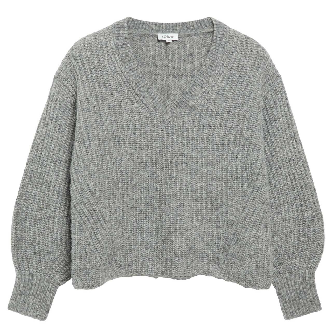 s.Oliver Damen Pullover grey melange