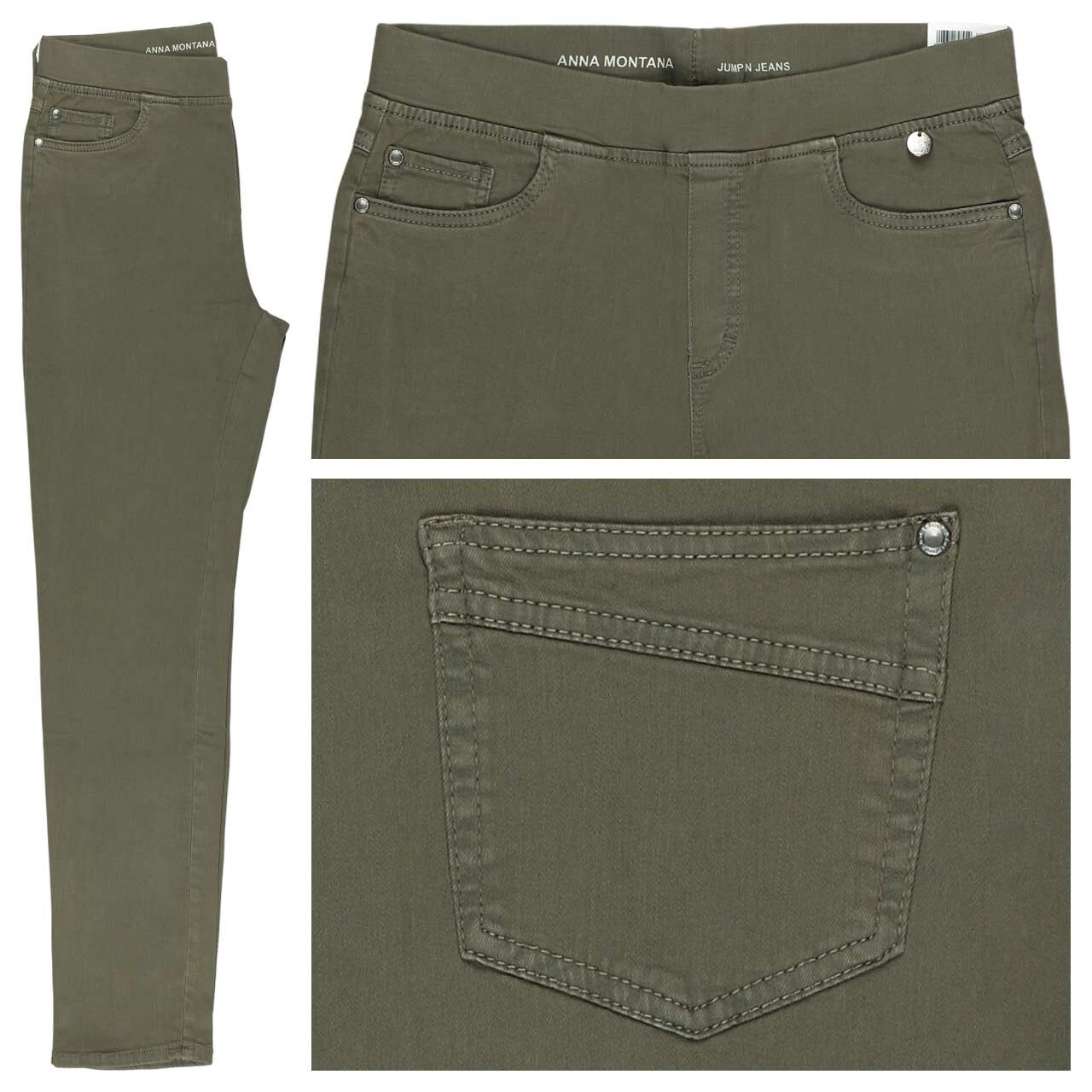 Anna Montana Angelika Röhre Jump in Jeans vintage khaki
