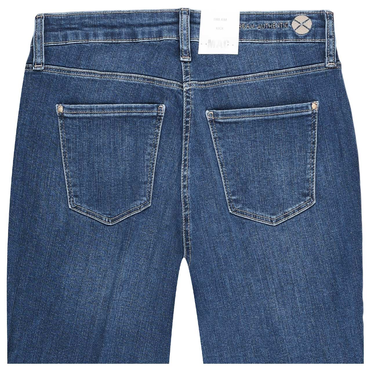 Damen 7/8 Jeans Dream Kick von MAC in Blau angewaschen, detaillierte Rückansicht