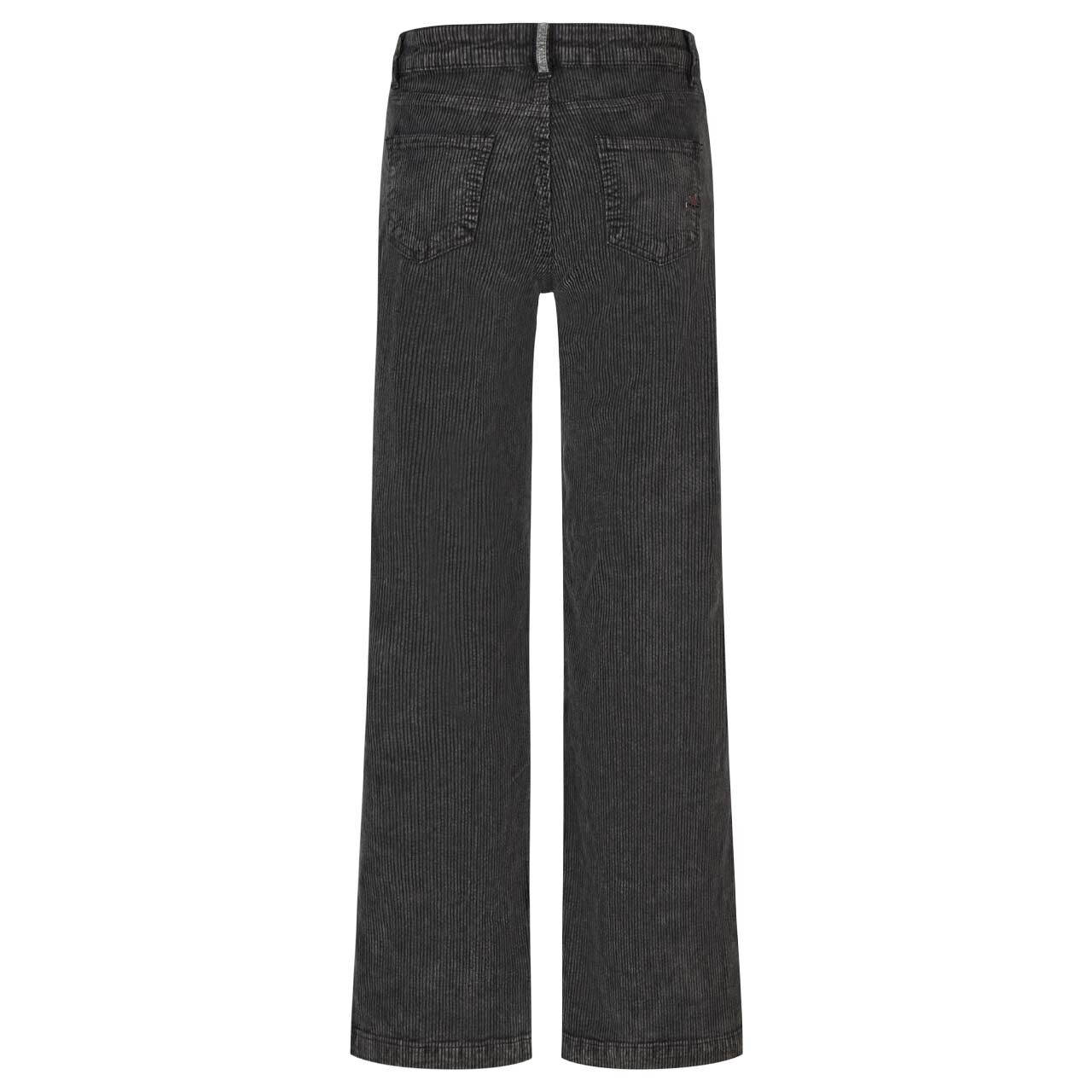 Stretch Damen Cordhose Straight Pants Corduroy von Buena Vista in Dunkelgrau, Rückansicht