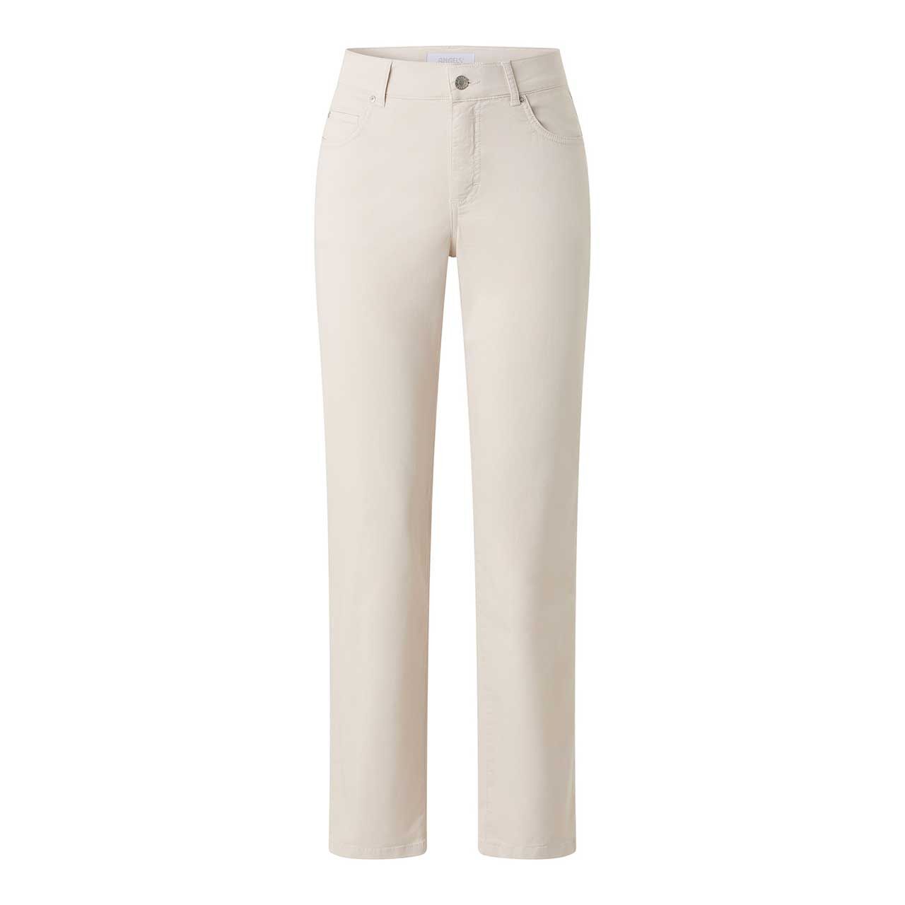 Stretch Damen Baumwollhose Cici von Angels in Hellbeige, Vorderansicht