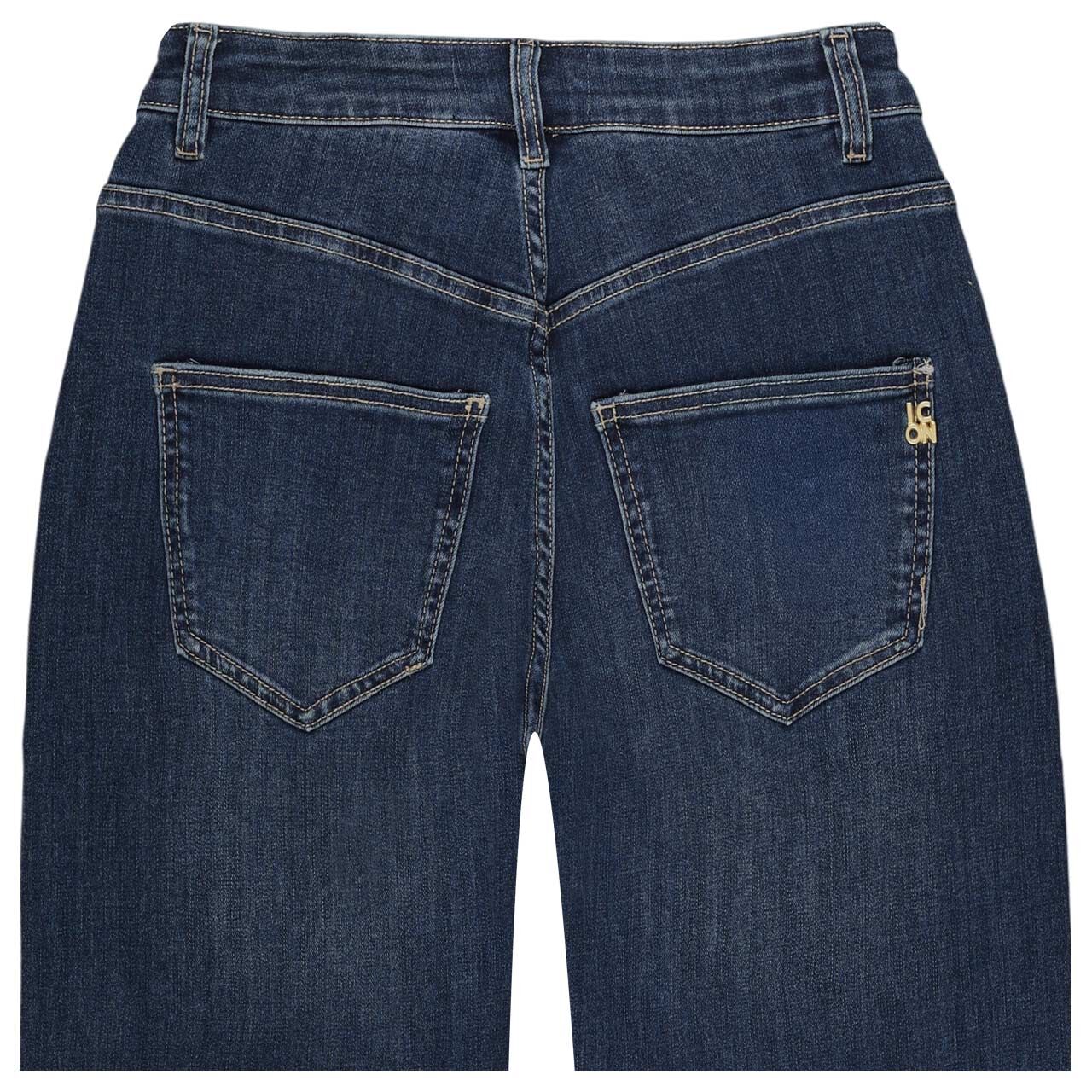 Lollipop 7/8 Jeans von Senoritas ICON in Dunkelblau angewaschen, detaillierte Rückansicht