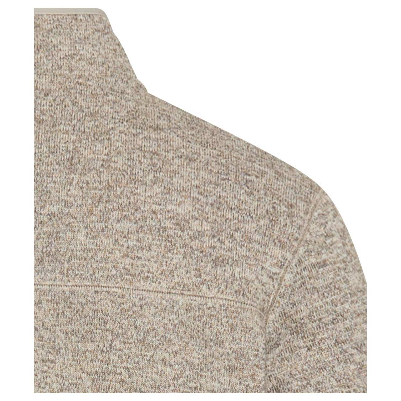Herren Fleecejacke von Camel active in Hellbeige meliert, detaillierte Rückansicht