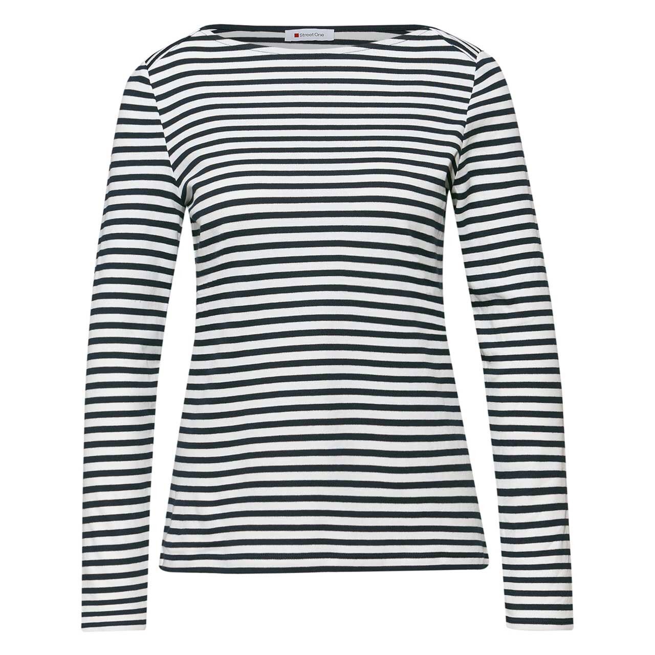 Street One Damen Langarm Shirt U-Boat Stripe shadowed navy