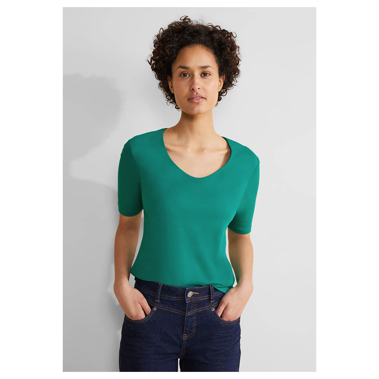 Street One Damen T-Shirt Palmira intense aqua
