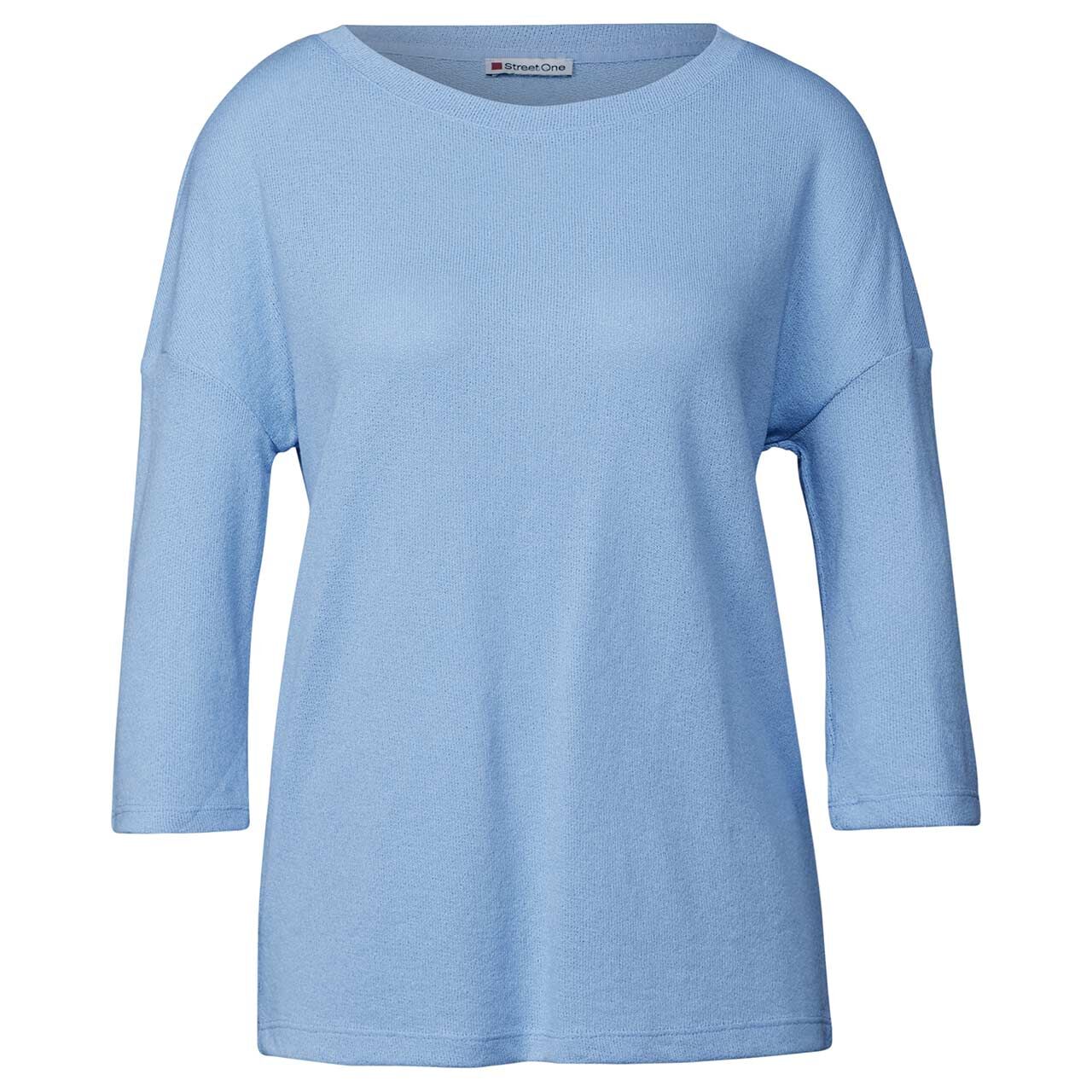 Street One Damen 3/4 Arm Shirt Knit Look serenity blue Street One Damen 3/4 Arm Shirt Knit Look serenity blue