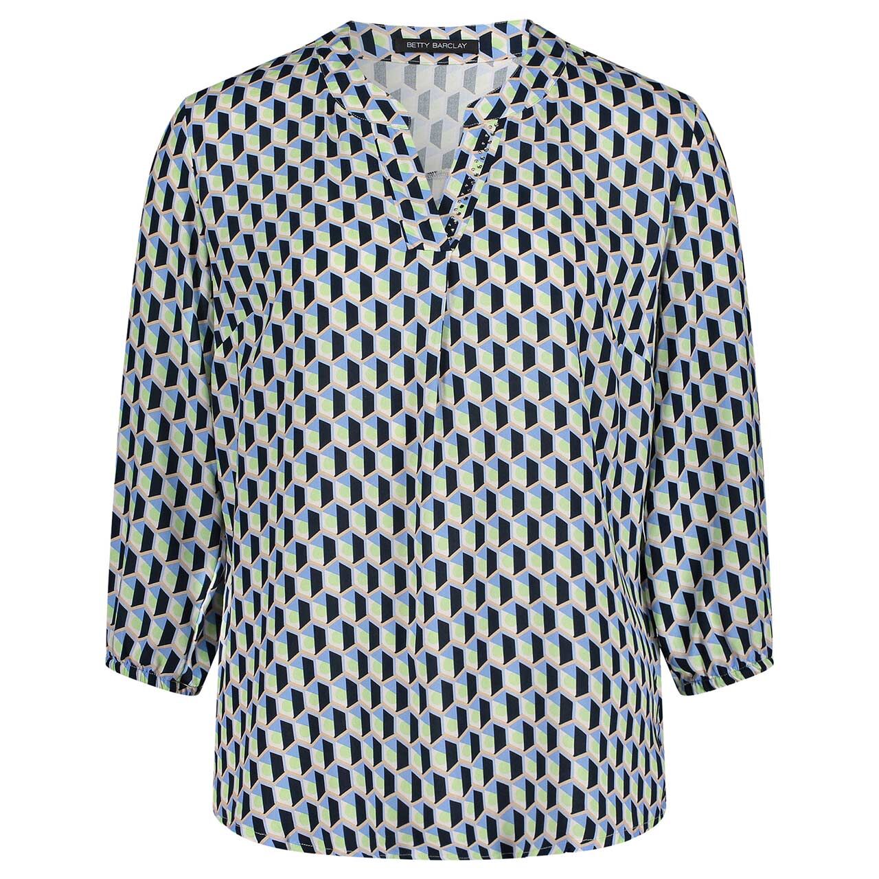 Betty Barclay Damen 3/4 Arm Bluse blue green print
