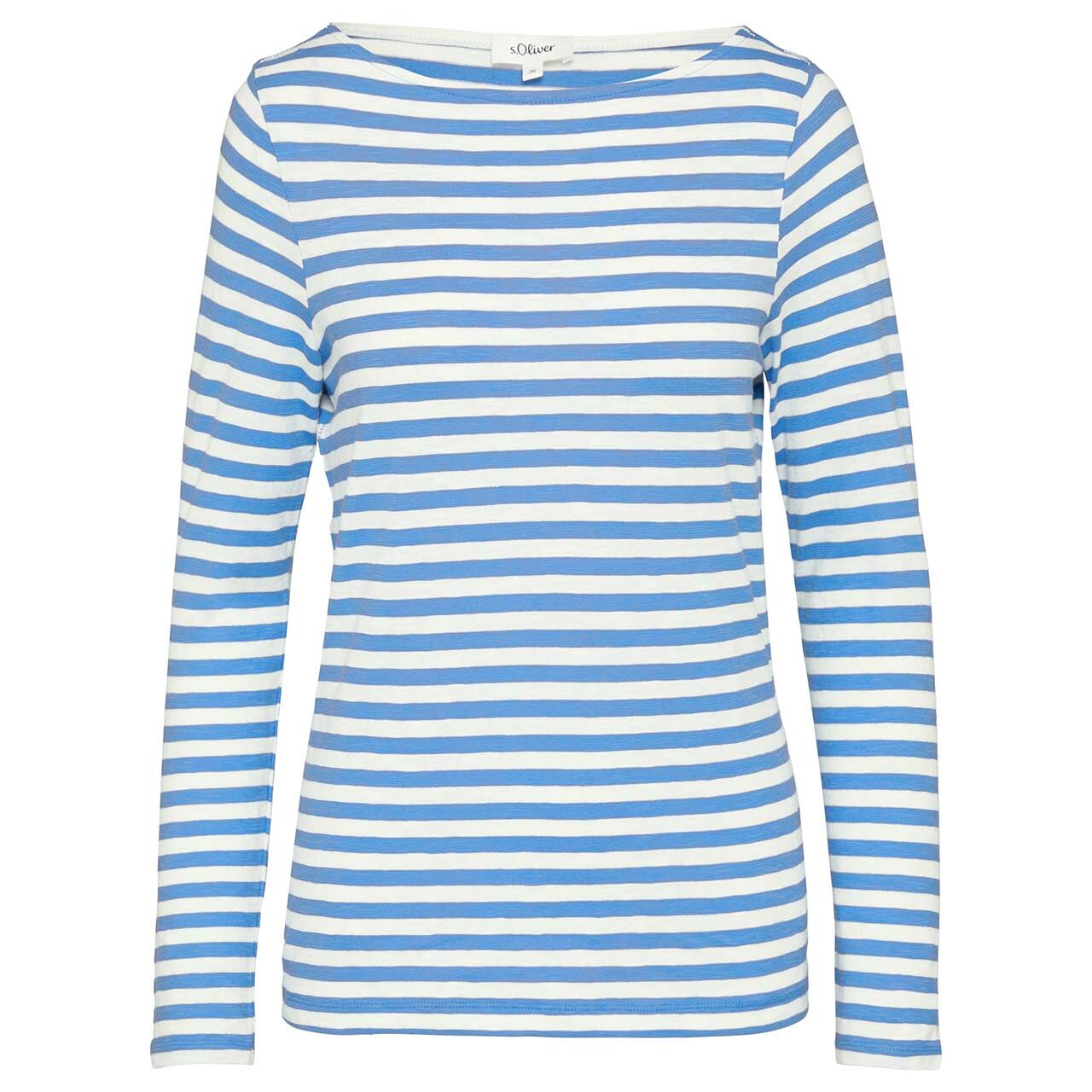 s.Oliver Damen Langarm Shirt blue white striped