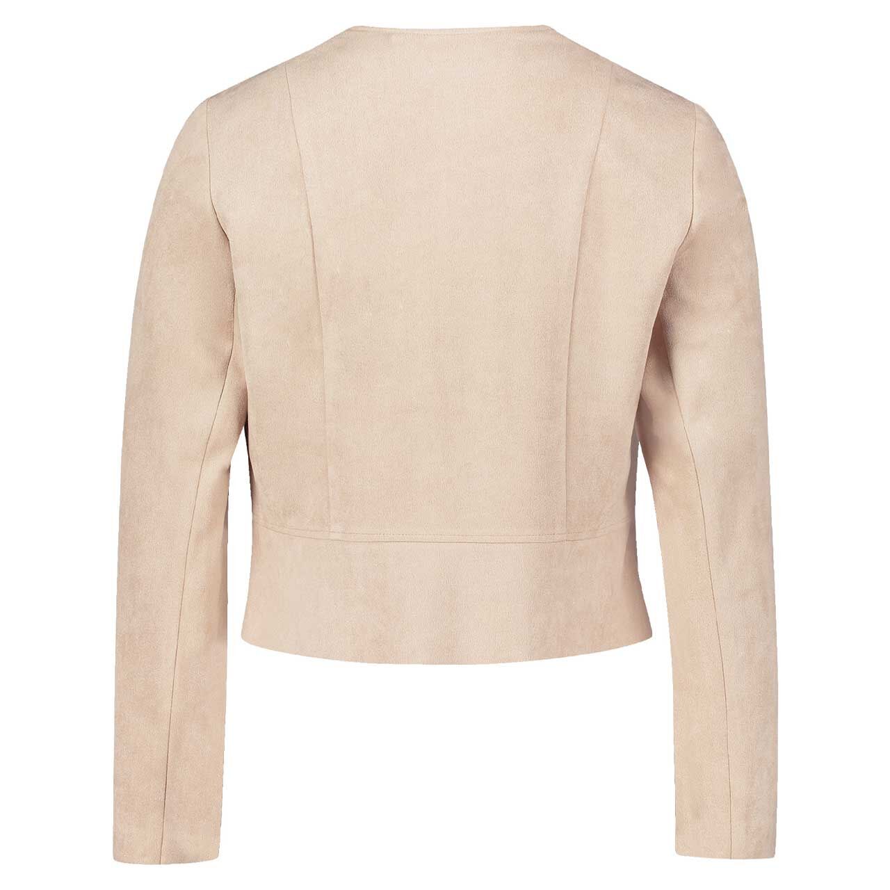 Betty Barclay Damen Velours Jacke classic beige