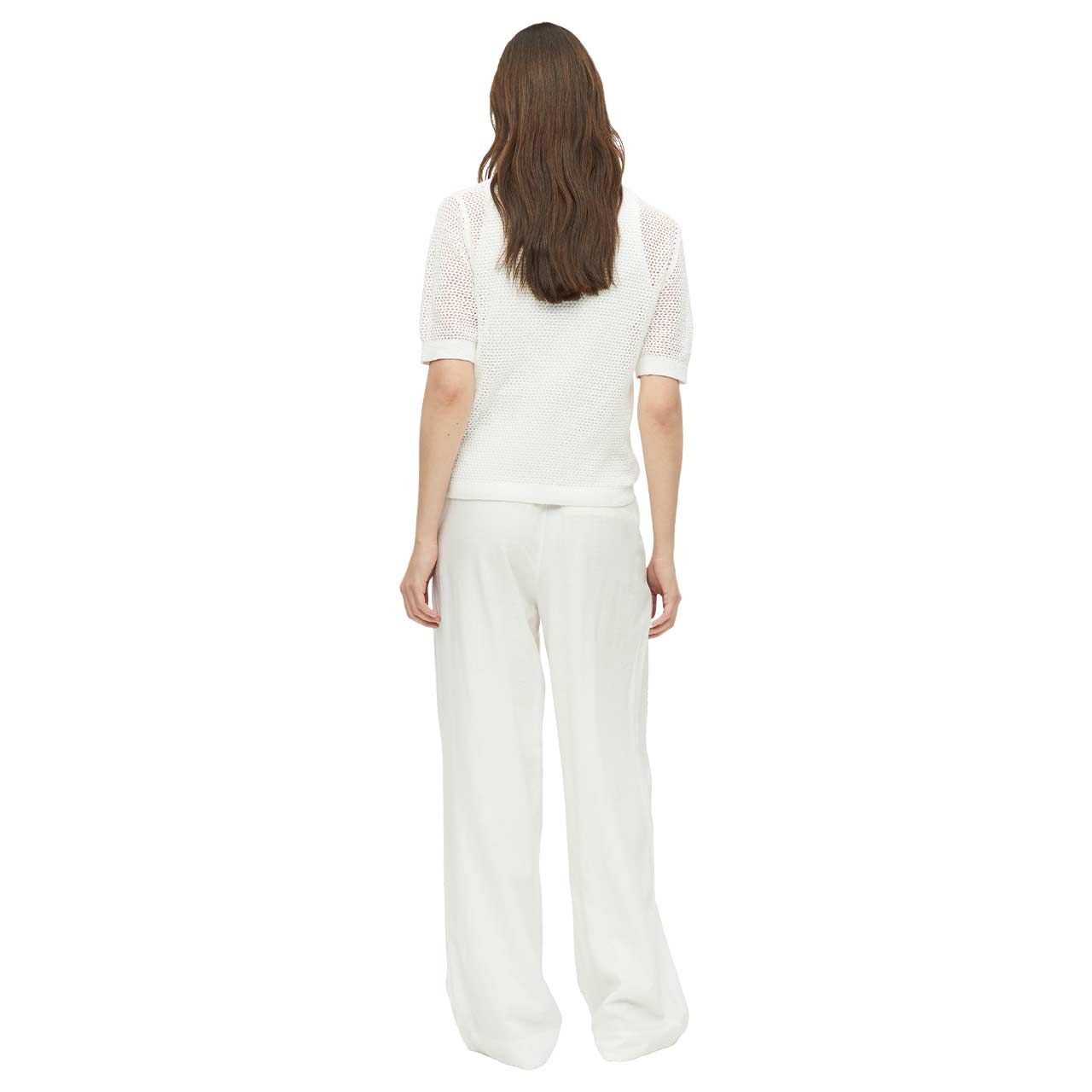 Damen Kurzarm Pullover von s.Oliver in Weiß, Rückansicht am Model
