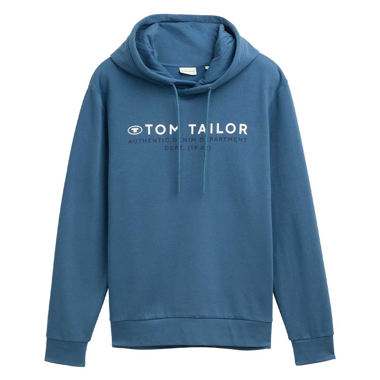 Tom Tailor Herren Hoodie Sweatshirt real teal blue branding