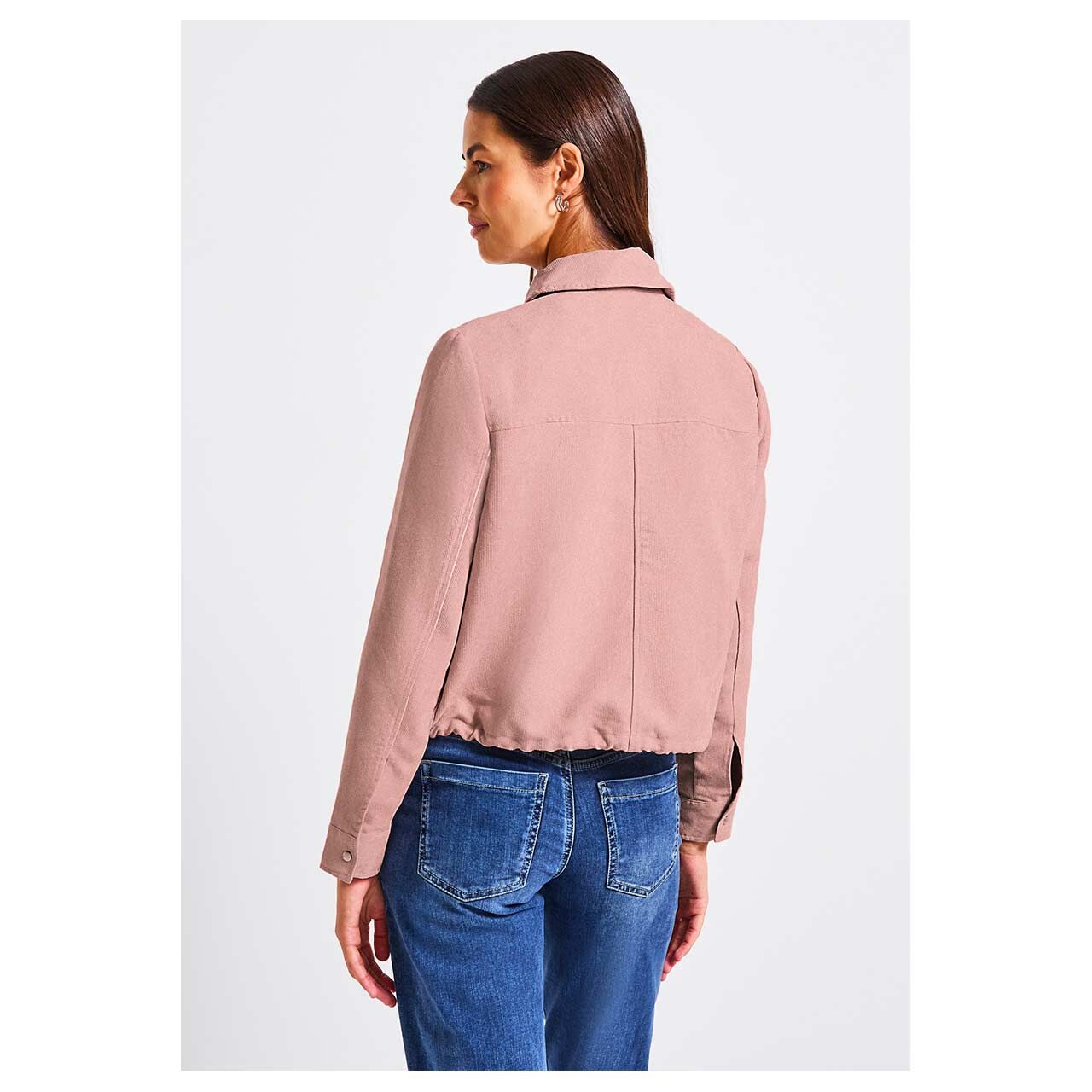 Cord Damenjacke Corduroy Jacket von Street One in Altrosa, Rückansicht  am Model
