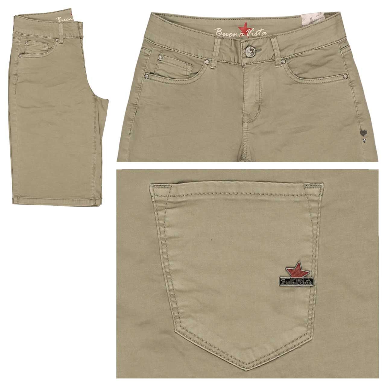 Buena Vista Italy-Short Stretch Twill Baumwollhose aloe