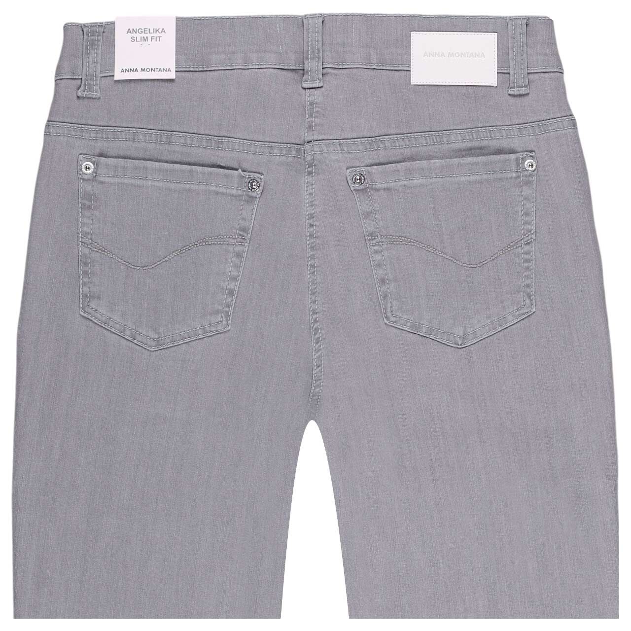 Damenjeans Angelika von Anna Montana in Silbergrau, detaillierte Rückansicht