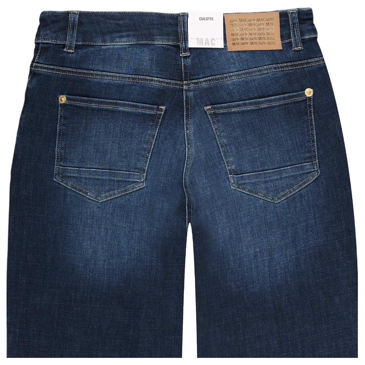 Damen 7/8 Jeans Gracia von MAC in Dunkelblau verwaschen, detaillierte Rückansicht