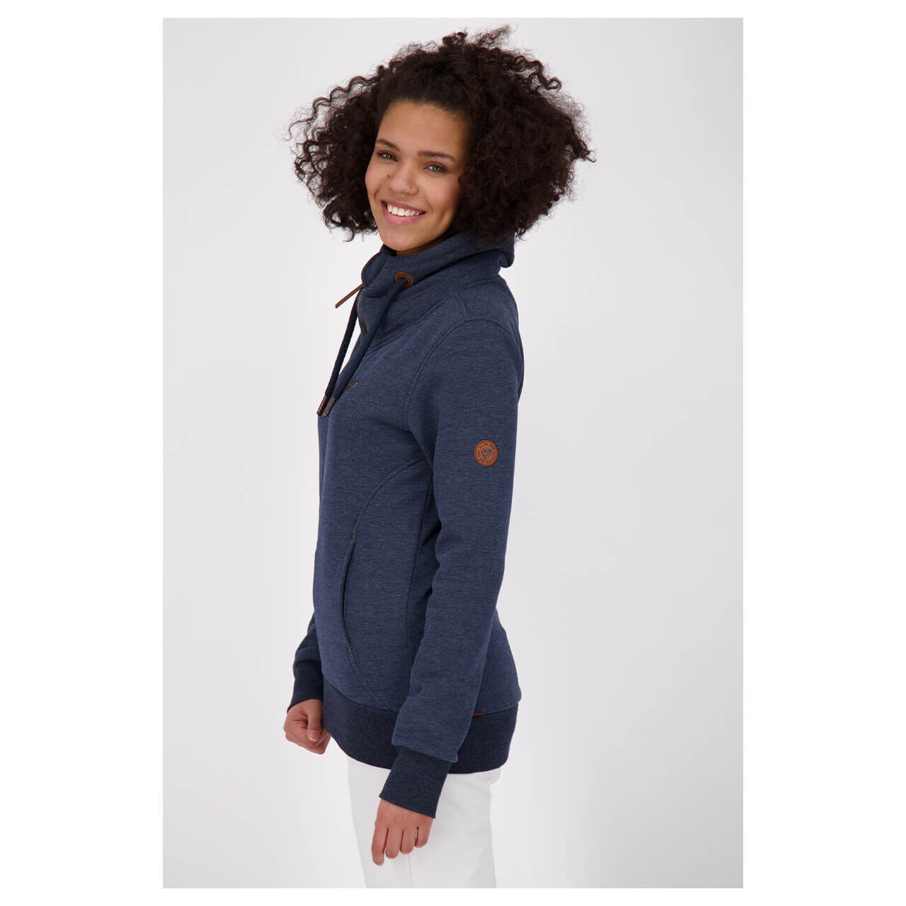 Alife and Kickin Damen Sweatjacke Vivian A marine melange Alife and Kickin Damen Sweatjacke Vivian A marine melange