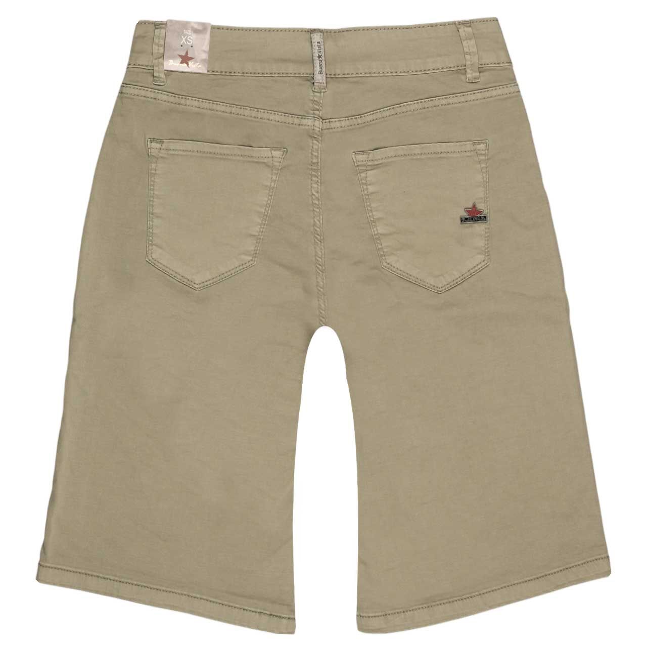 Damen Baumwollhose Italy-Short Stretch Twill in Salbeigrün, Rückansicht