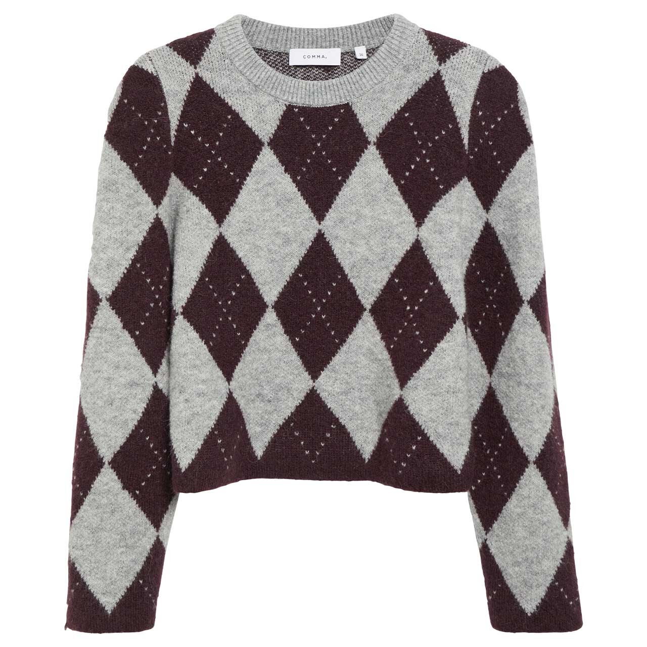 Comma Damen Pullover plum print