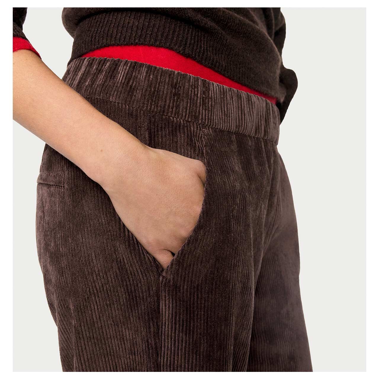 MAC Chiara Cordhose truffle brown
