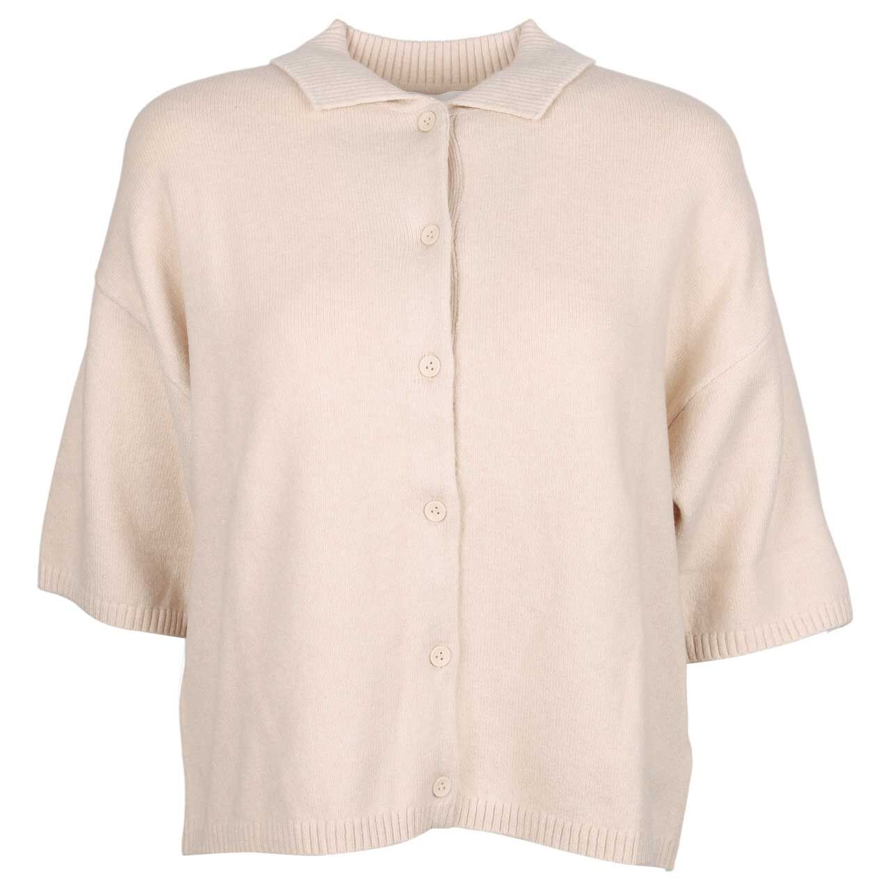 Street One Studio Damen Kurzarm Strickjacke Polo Cardigan creamed sand