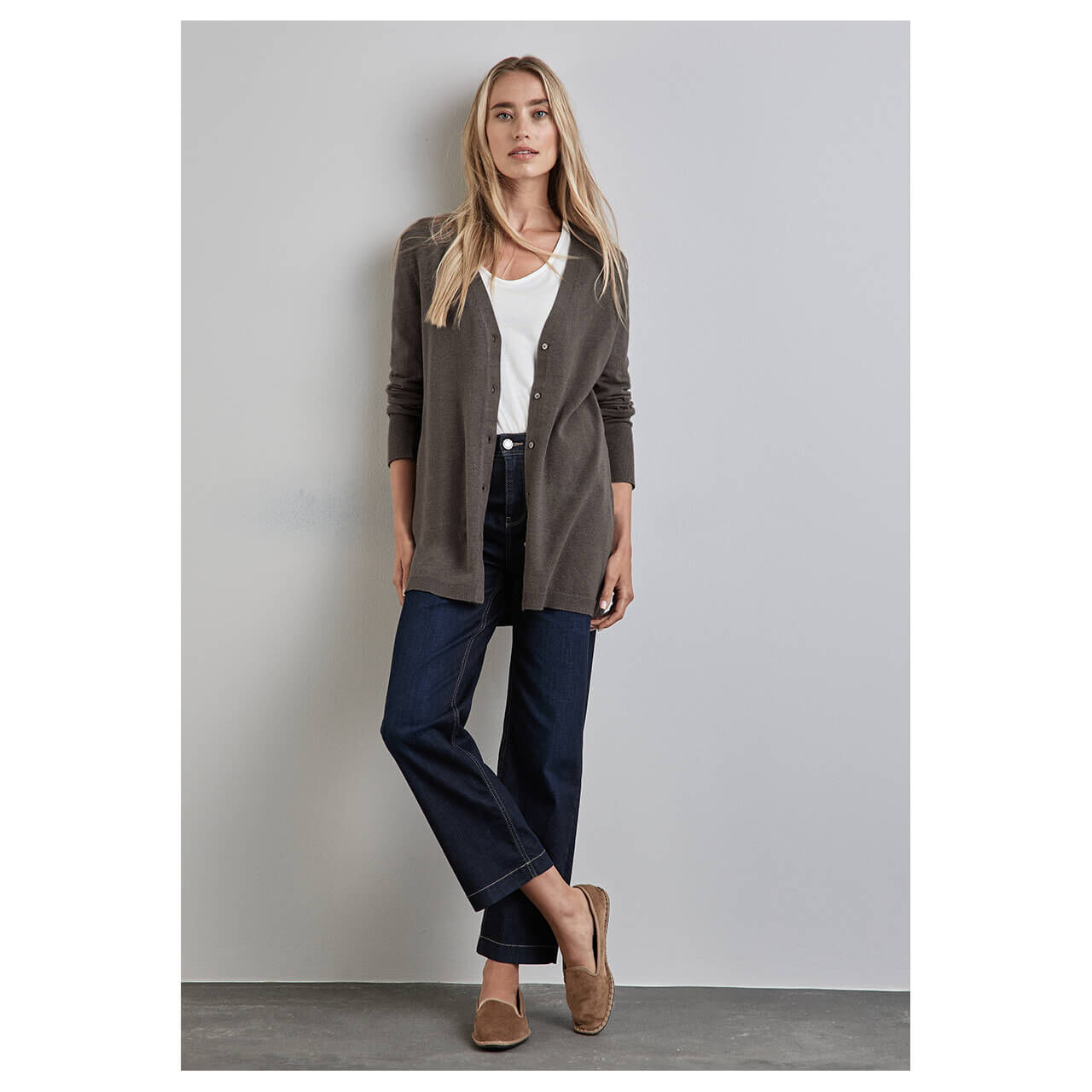 Street One Basic Cardigan Braun kaufen 15903 - Main Image