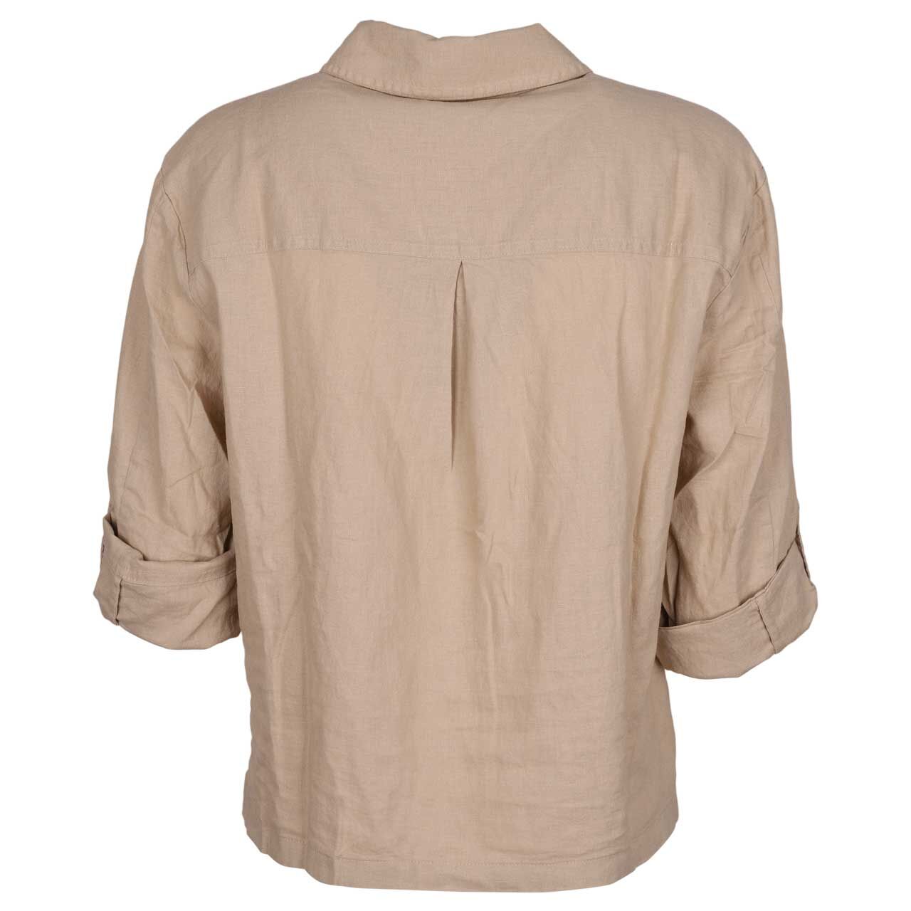 Damen 3/4 Arm Bluse von s.Oliver in Hellbraun, Rückansicht