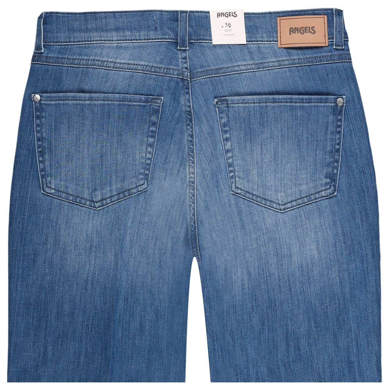 Damen Ankle Jeans Evy Barrel von Angels in Blau verwaschen, detaillierte Rückansicht