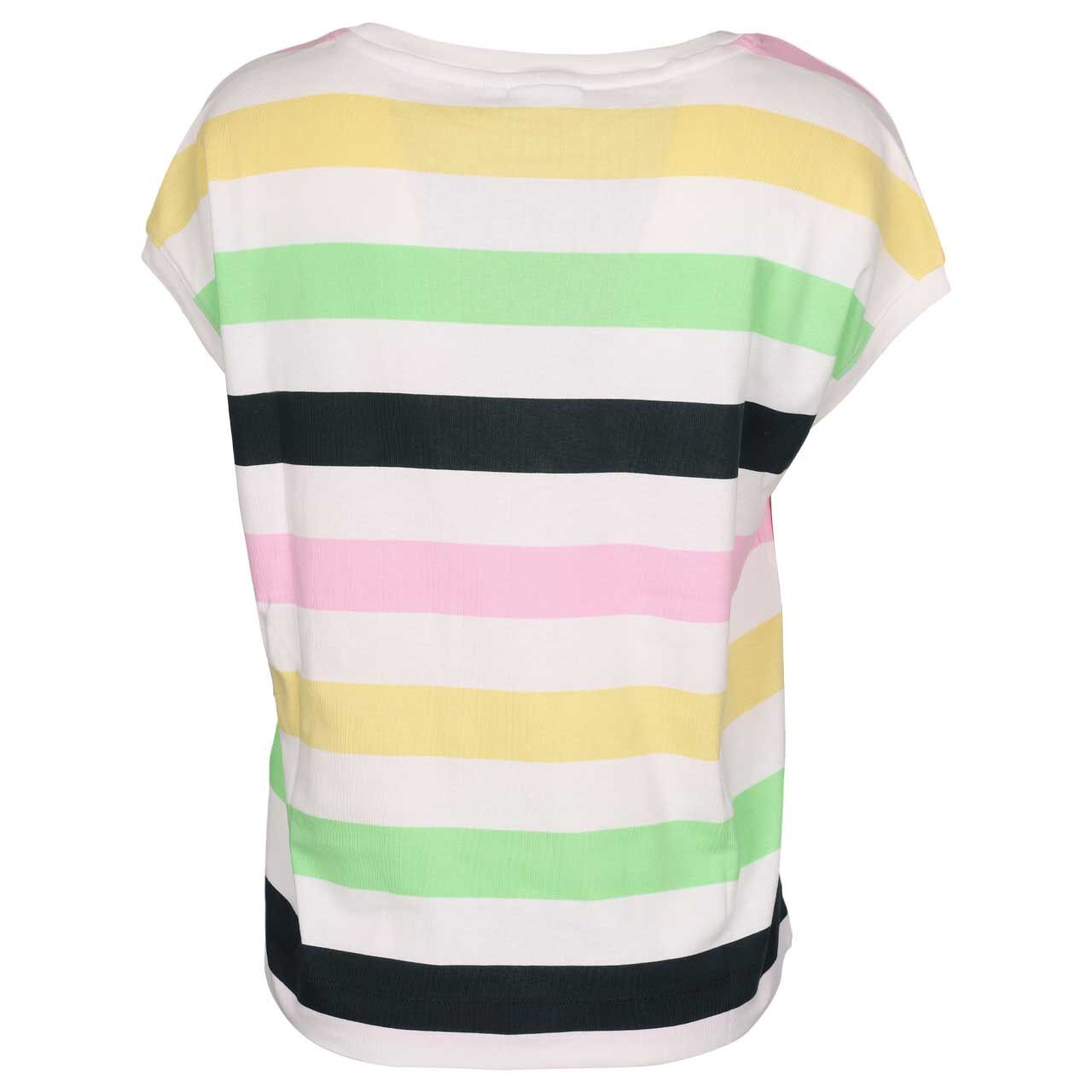 Damen T-Shirt Multistripe von Cecil in Weiß gestreift, Rückansicht
