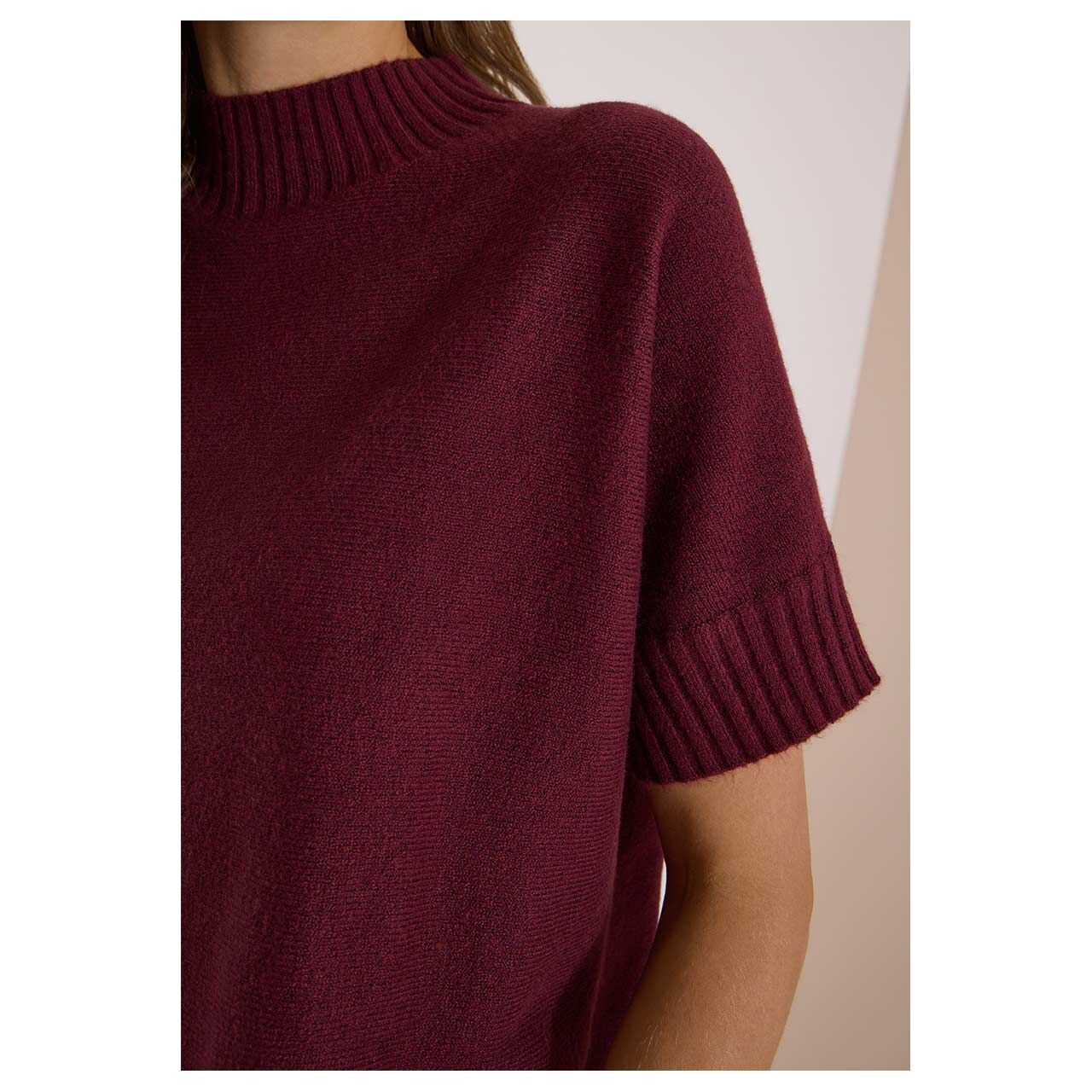 Cecil Damen Kurzarm Pullover Shortsleeve Dolman red wine