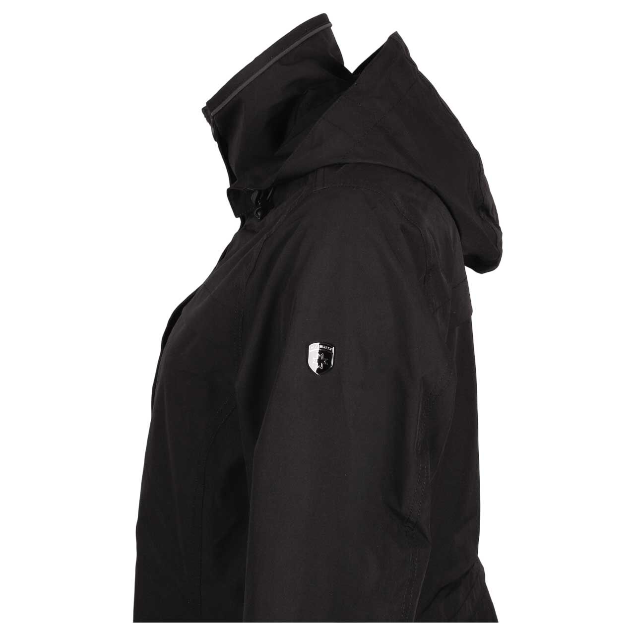 Damen Jacke Avenida von Wellensteyn in Schwarz, detaillierte Seitenansicht