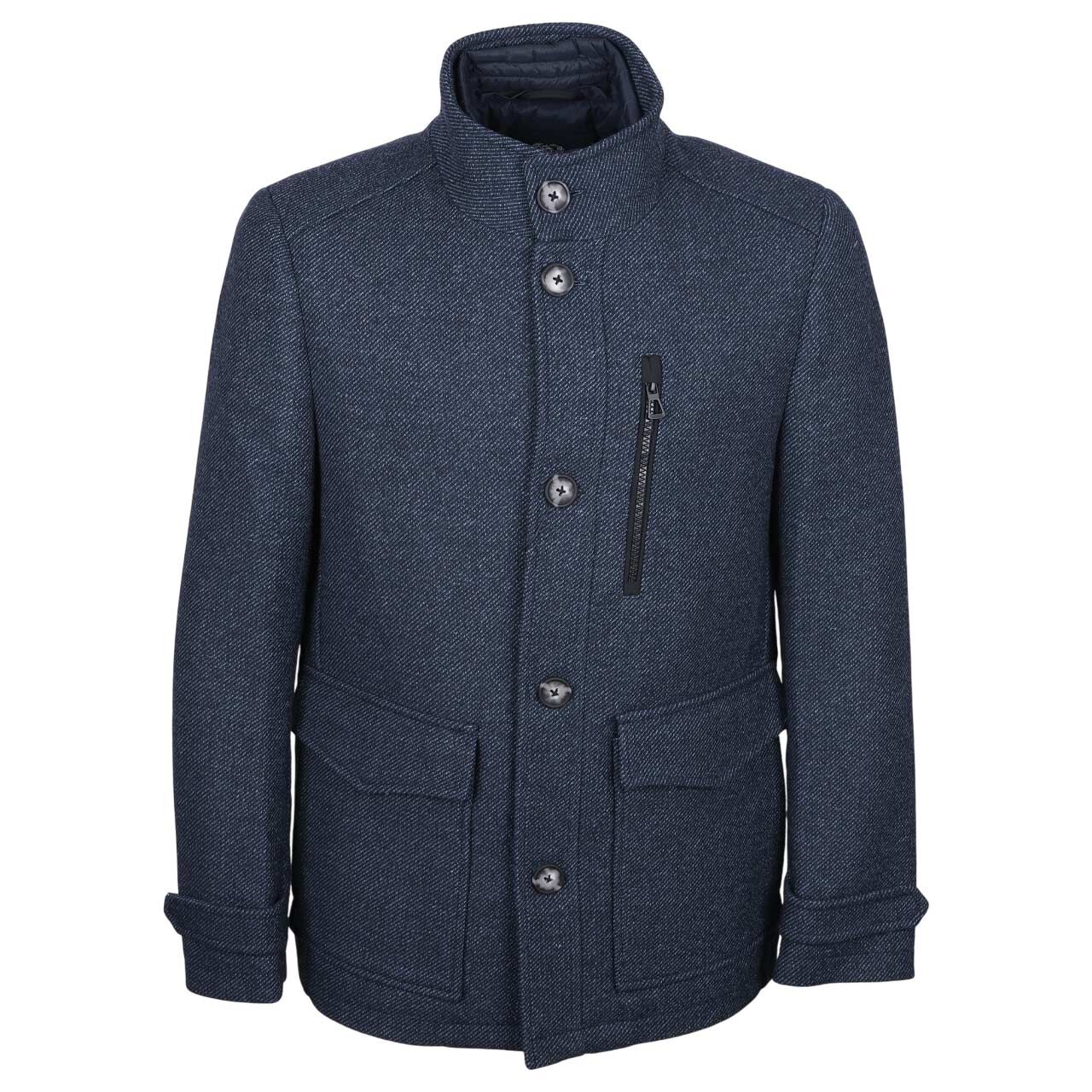 Lerros Herren Mantel navy melange