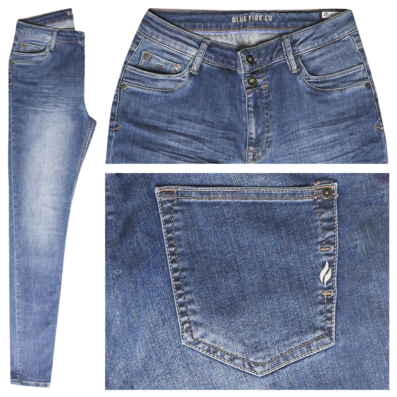 Blue Fire Jeans Lara in Dunkelblau verwaschen, FarbNr.: 242 Blue Fire Jeans Lara in Dunkelblau verwaschen, FarbNr.: 242