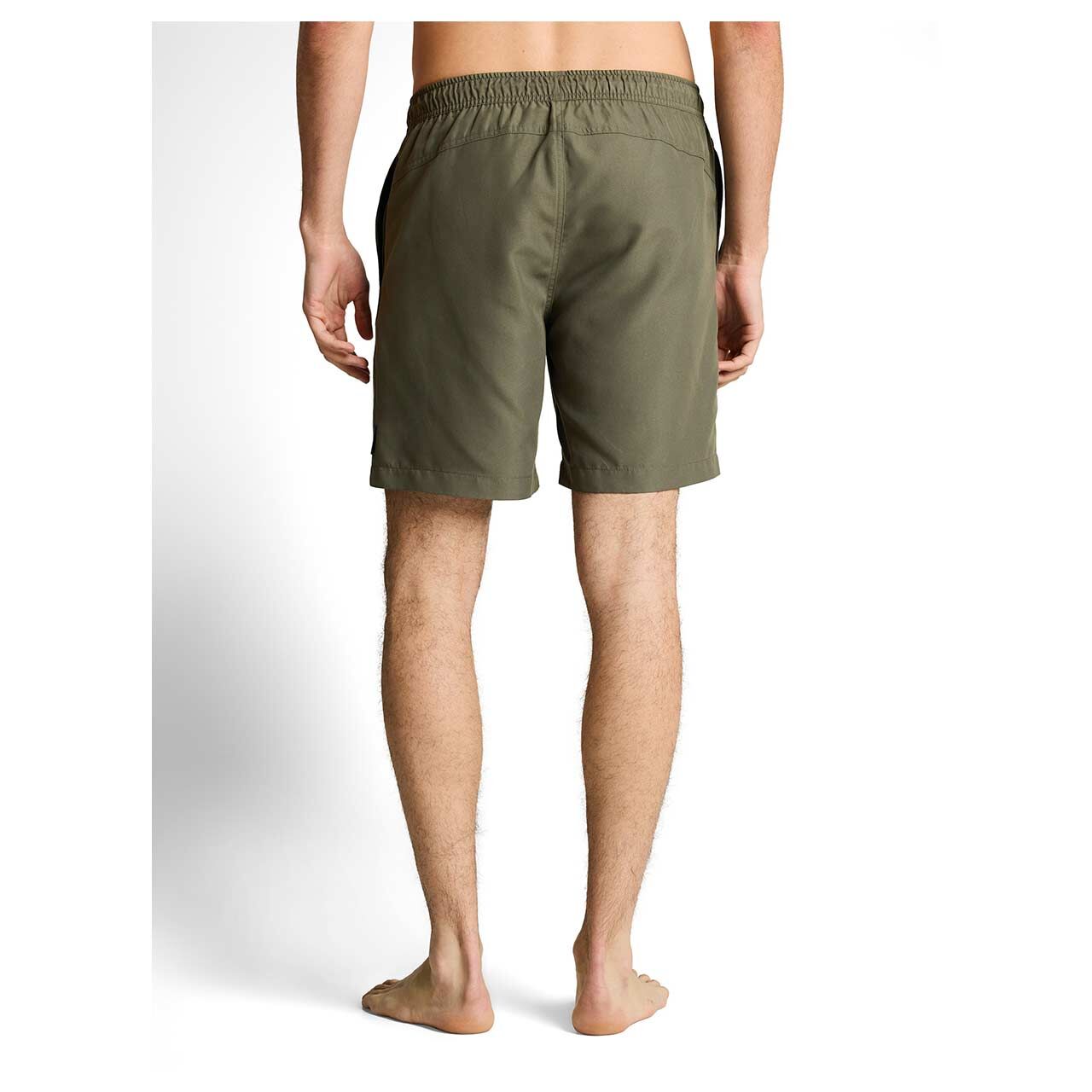 Herren Swim Shorts von Tom Tailor in Grün, Rückansicht am Modell