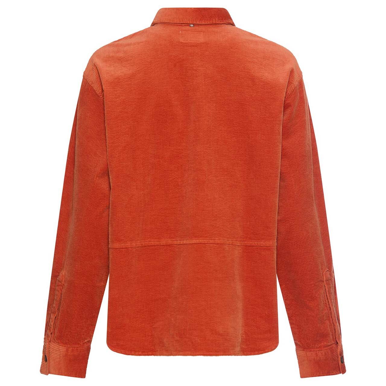 Damen Langarm Cord Bluse von Camel active in Orange, Rückansicht