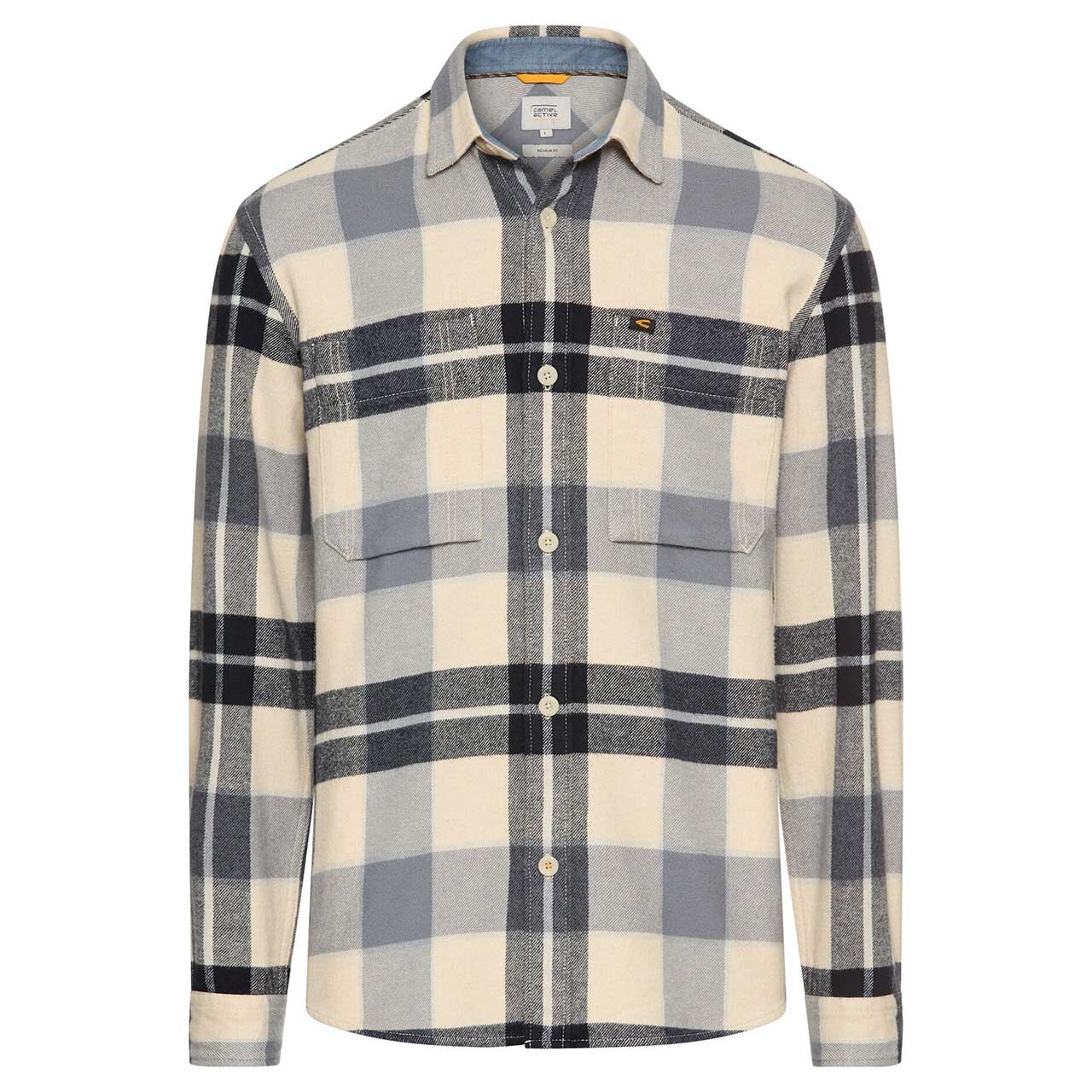 Camel active Herren Langarm Hemd dark blue