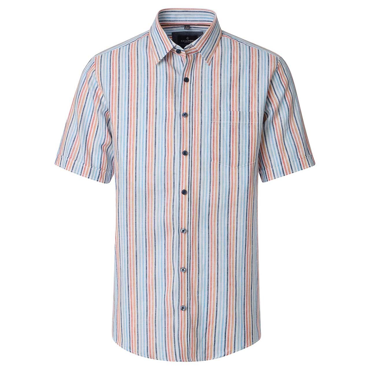 Casa Moda Herren 1/2 Arm Hemd turquoise multi stripe