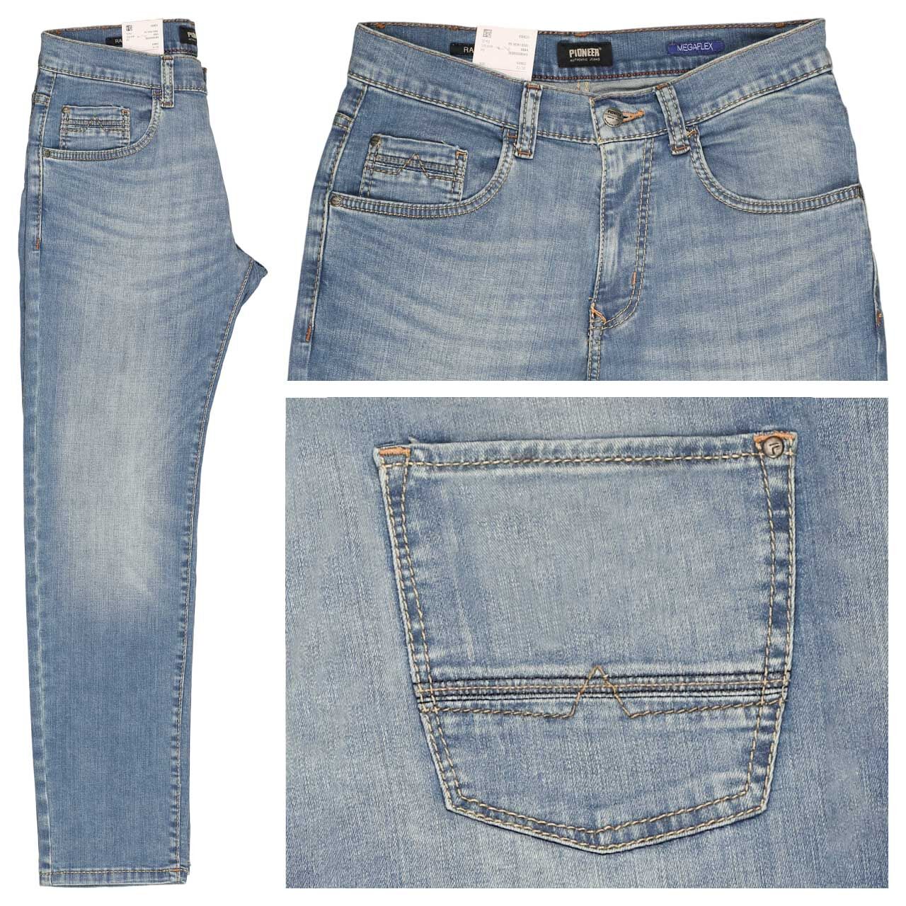 Pioneer Rando Jeans Megaflex light blue wash used buffies
