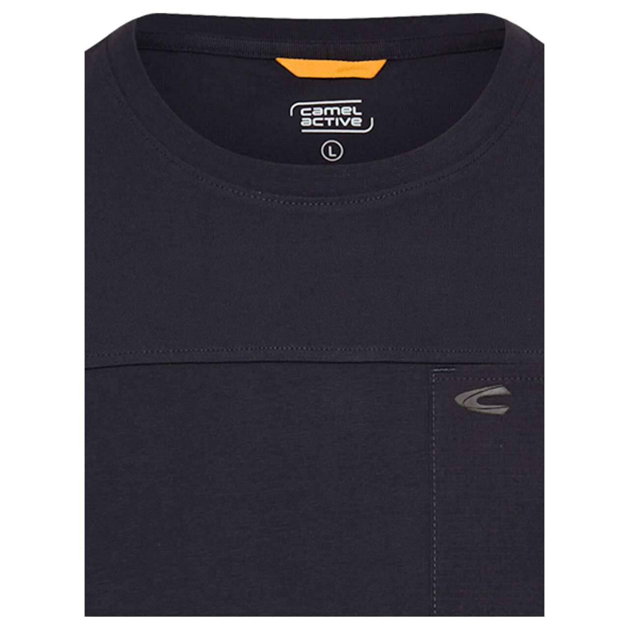 Herren T-Shirt von Camel active in Dunkelblau, detaillierte Vorderansicht