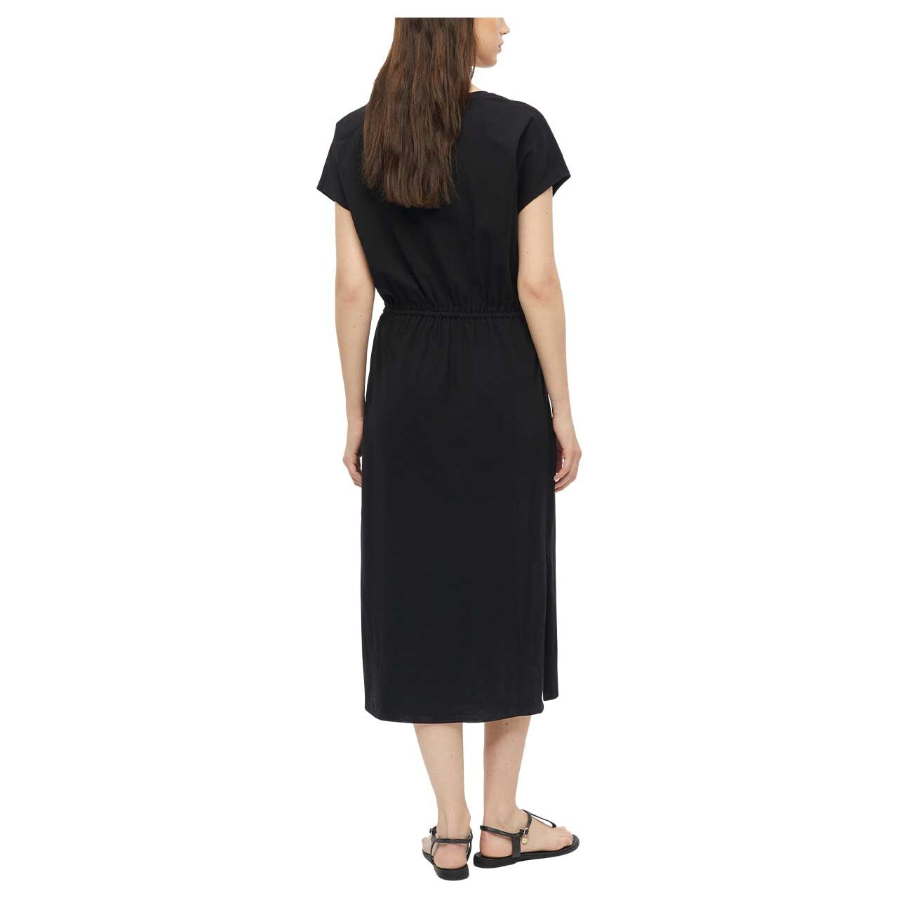 Damen Kurzarm Kleid von s.Oliver in Schwarz, Rückansicht am Model