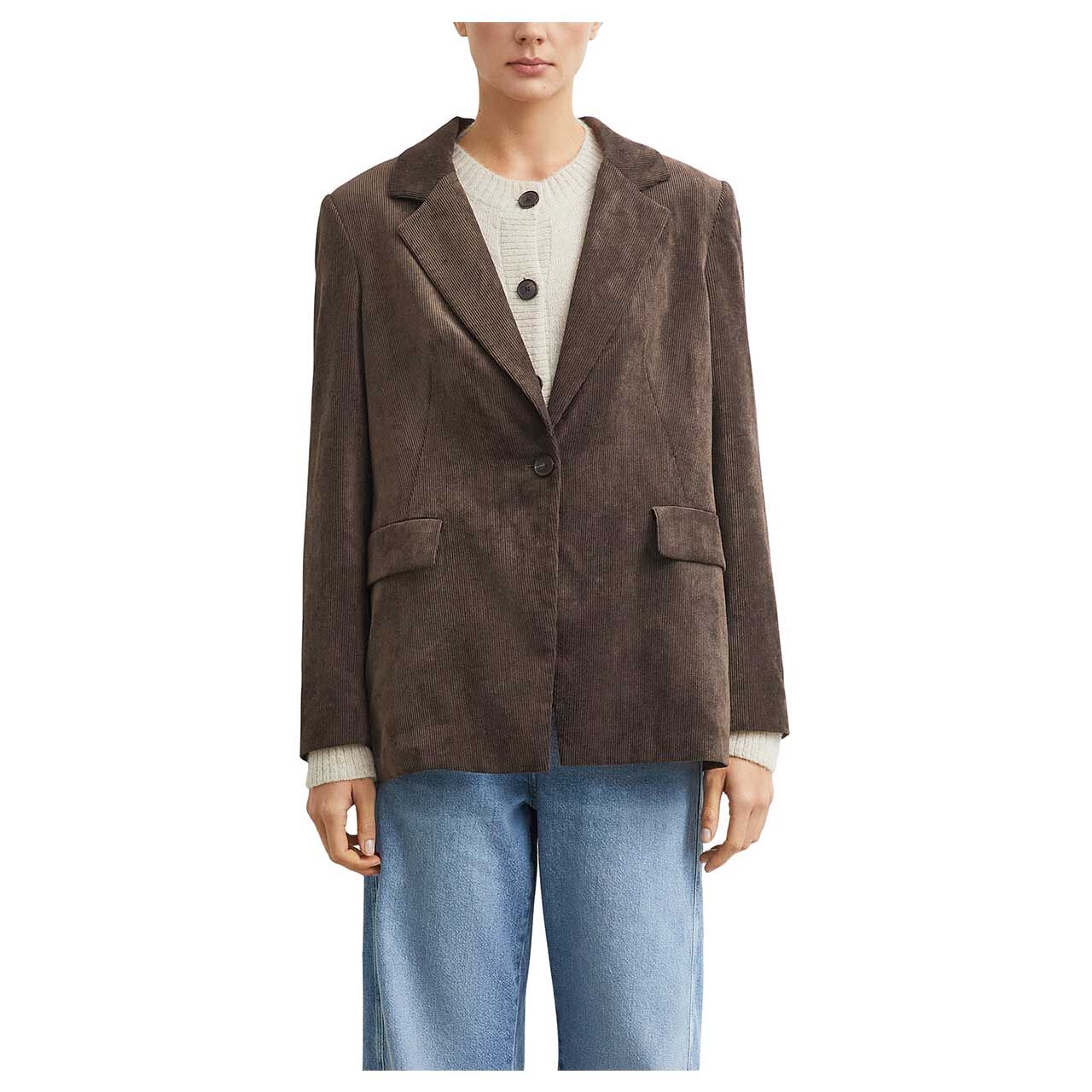 Comma Damen Cord Blazer mulch brown