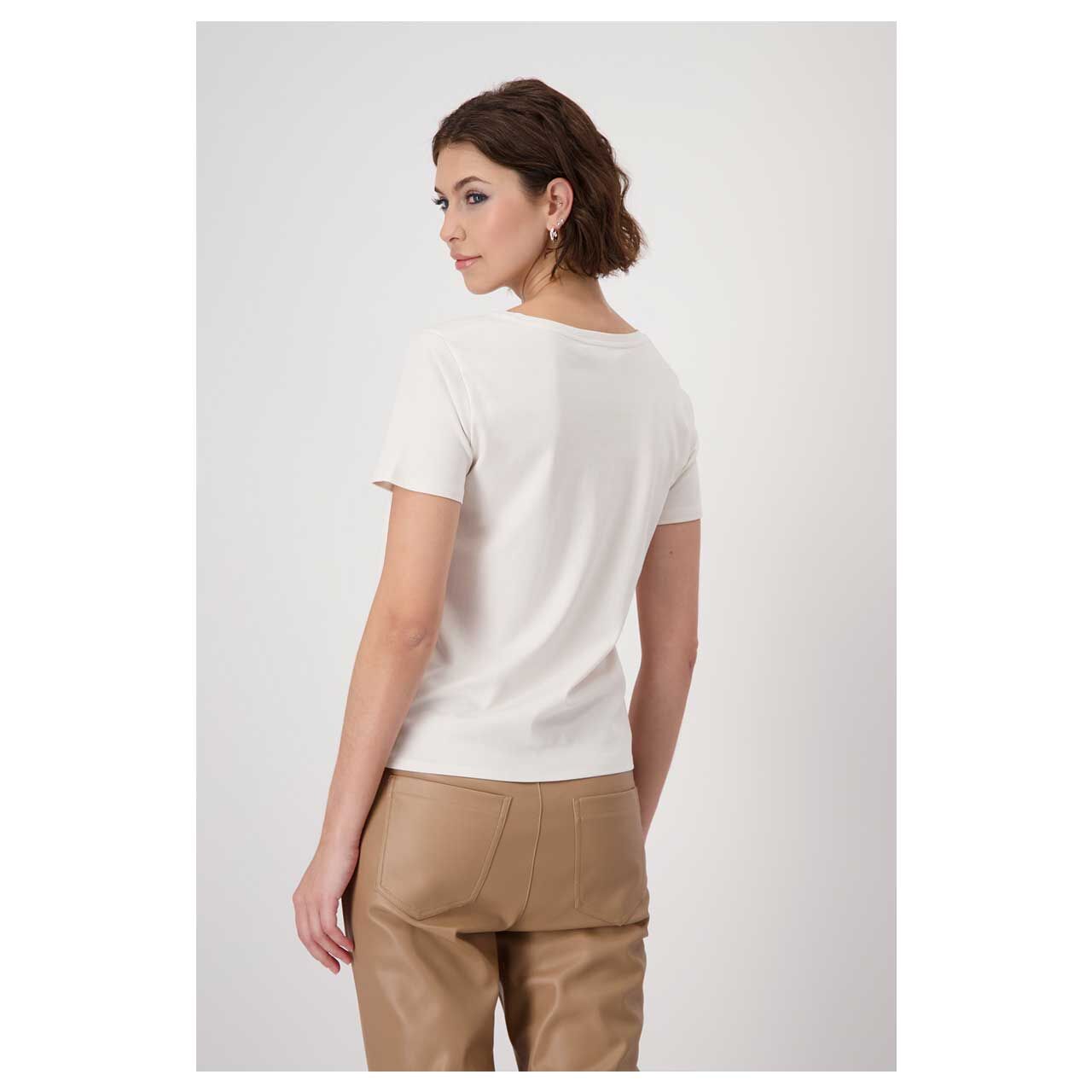 Monari Damen T-Shirt creamy beige
