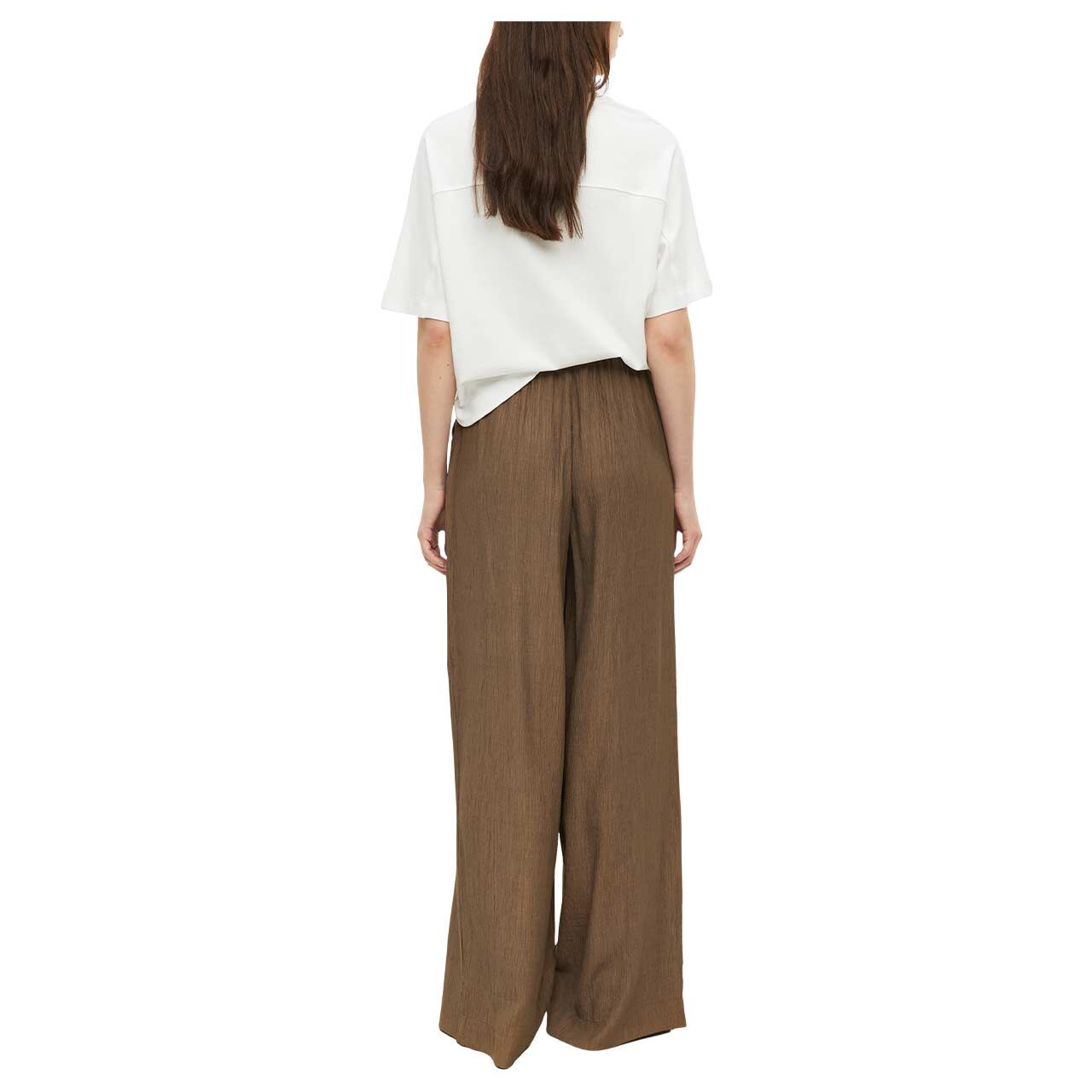 Damen Wideleg Hose von s.Oliver in Braun, Rückansicht am Model