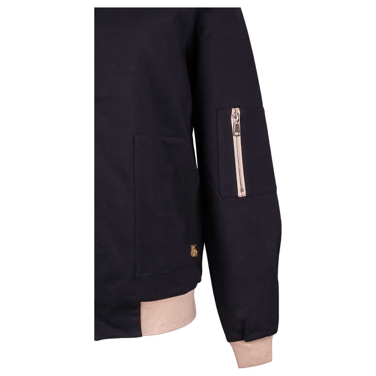 Damen Jacke Blouson von Senoritas ICON in Dunkelblau, Detailansicht Ärmel