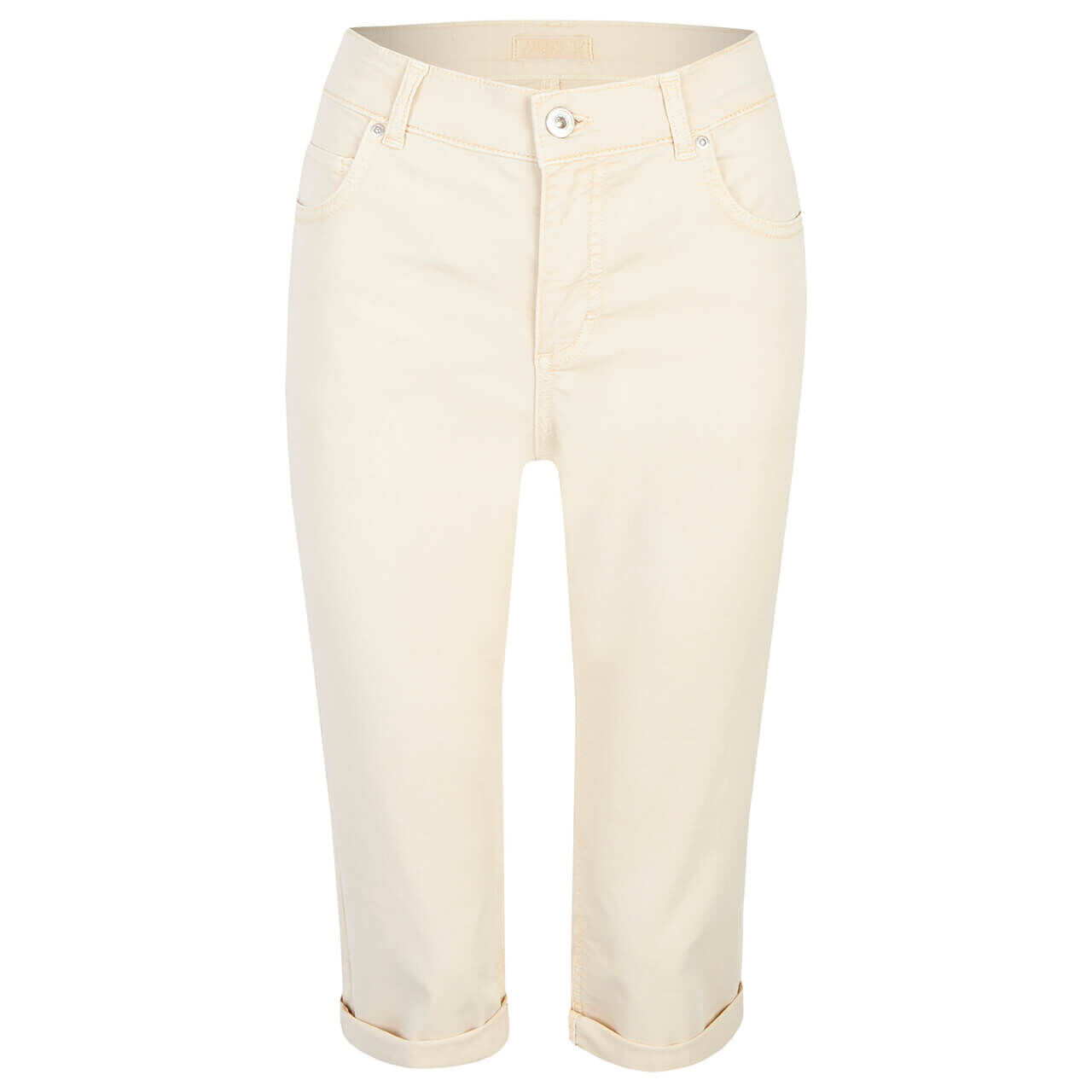 angels-jeans-capri-tu-beige-715-ansicht Angels Capri TU 3/4 Baumwollhose für Damen in Hellbeige, FarbNr.: 715