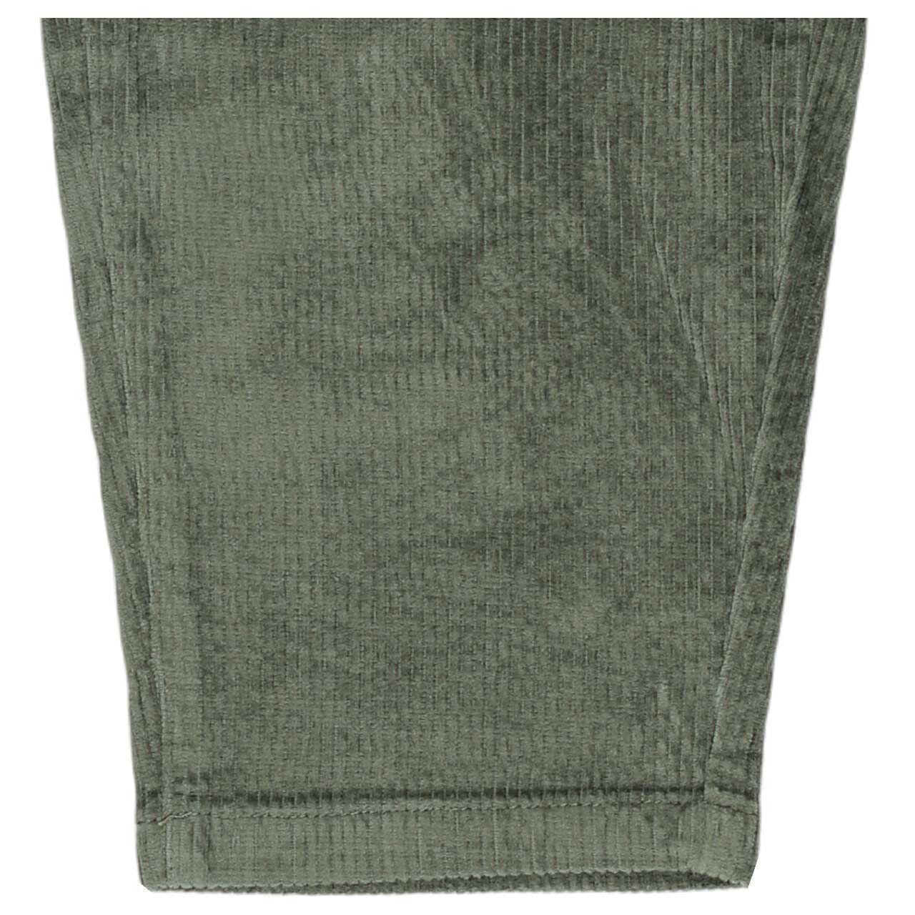 Damen 7/8 Cordhose Heartbreaker von Senoritas ICON in Graugrün, Detailansicht Saum