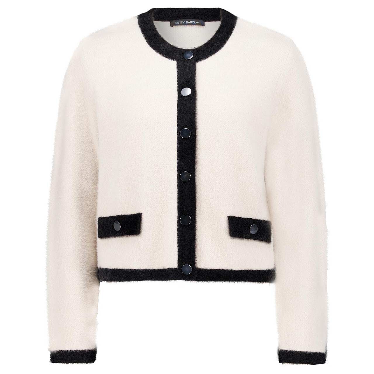 Betty Barclay Damen Strickjacke patch beige black
