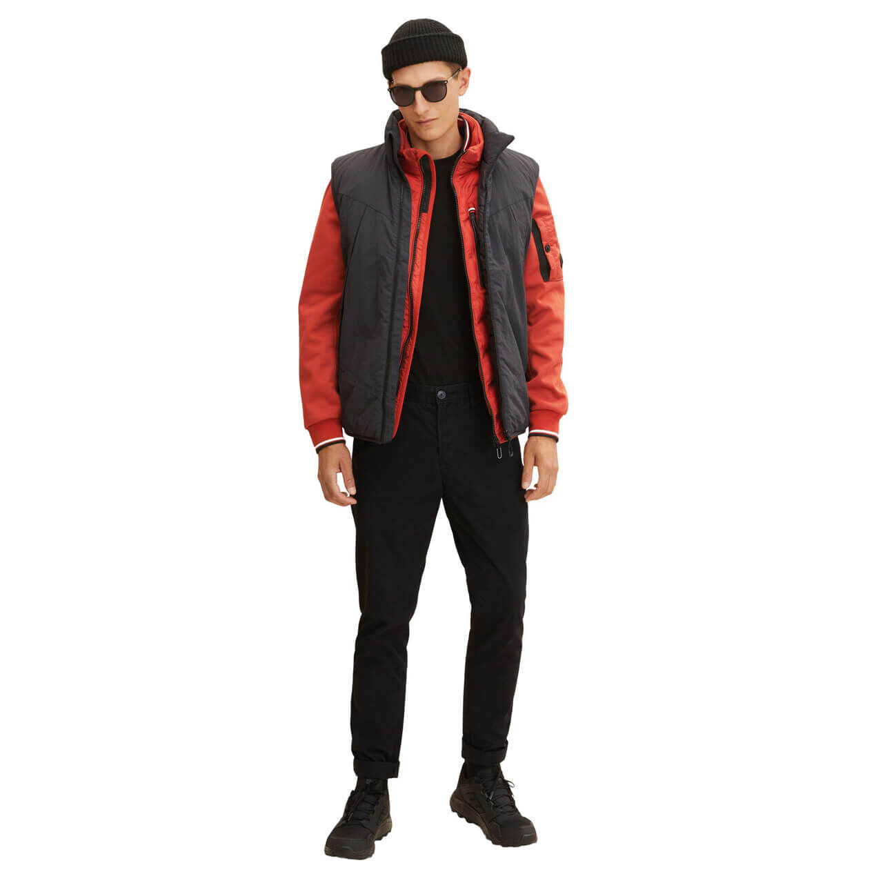 Tom Tailor Herren Jacke Decorative Hybrid Jacket chili oil red