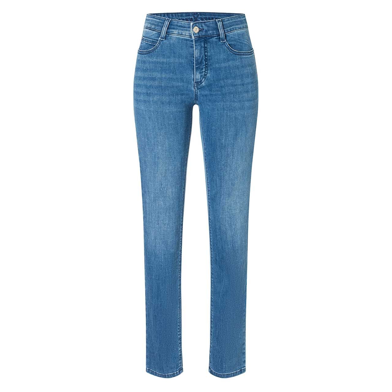 Damenjeans Dream von MAC in Blau angewaschen, Vorderansicht